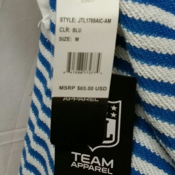 Indianapolis Colts Hoodie Blue White Striped MED - Picture 4 of 4